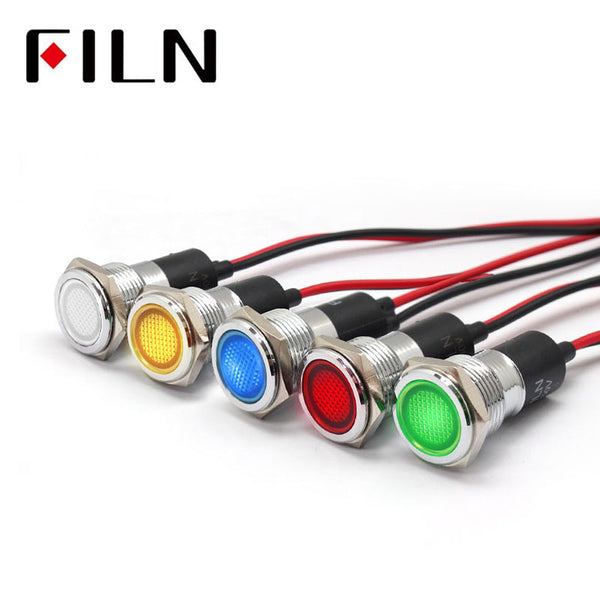 Luz indicadora de bicicleta LED ROJA de 16 MM con un cable El mejor precio