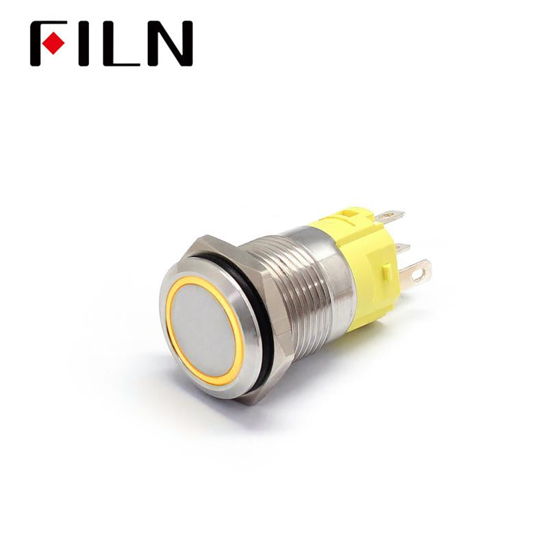19mm 22mm LED waterproof stainless steel button switch