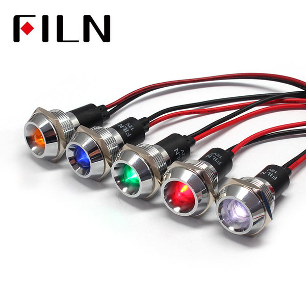 19mm 6V Panneau Métal Voyant Voyant Couleur