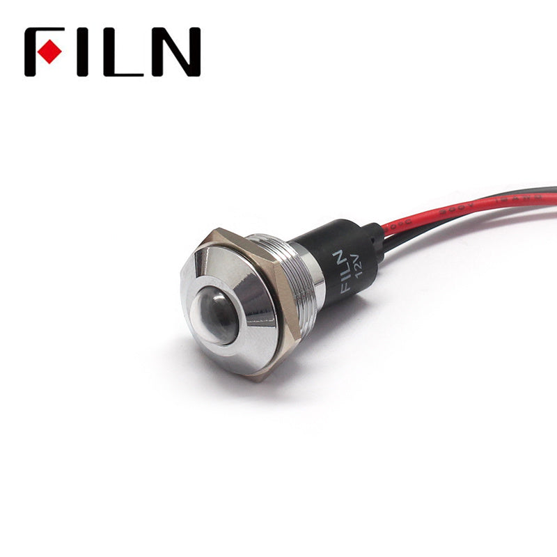 19mm LED Metal Flameproof Indicating Light White