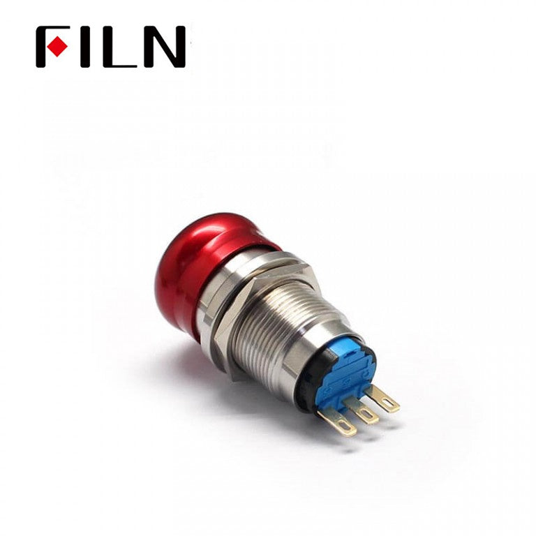 19MM 3 Pins Waterproof Metal Push Button Stop Switch Shop Now