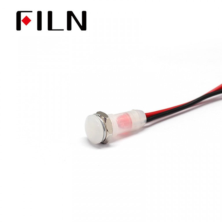 8MM LED Panel Indicator Lights Plastic 12V 24V LED Indication Light ...