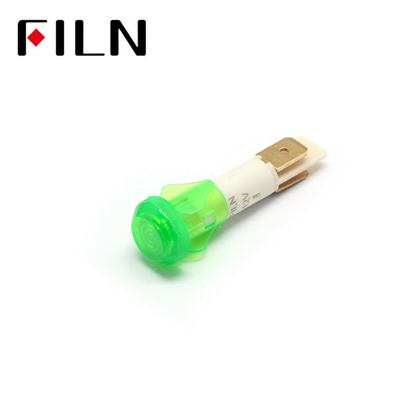 10mm 380v neon bulb ip67 singal plastic indicator light Green