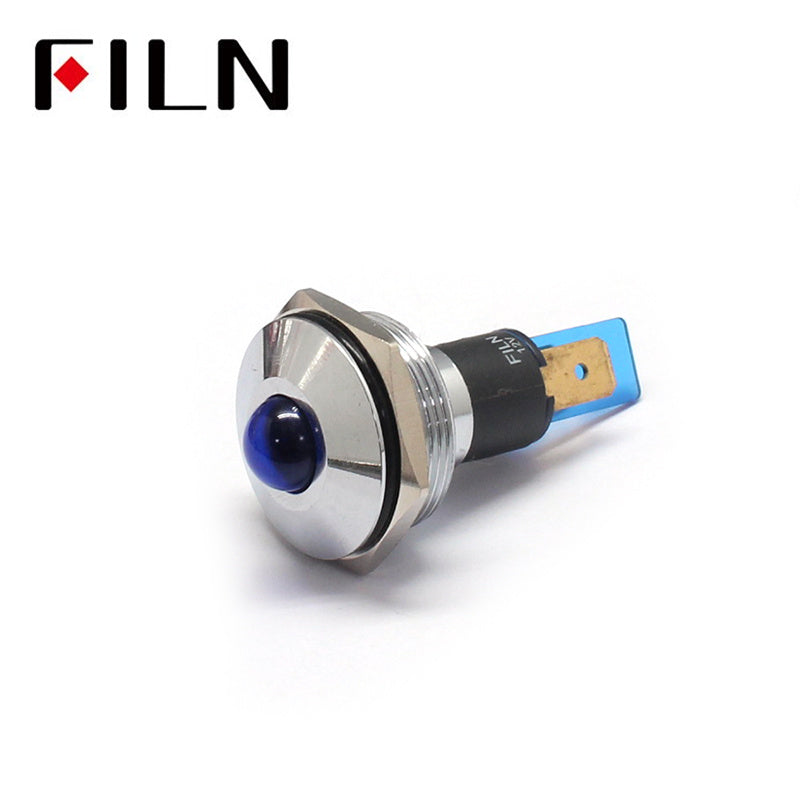 22mm 110V Power Box Metal Indicator Light Violet