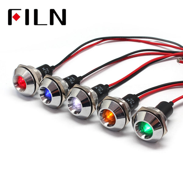 22MM 12v Waterproof Red LED Illuminated Push Button Switch Price
