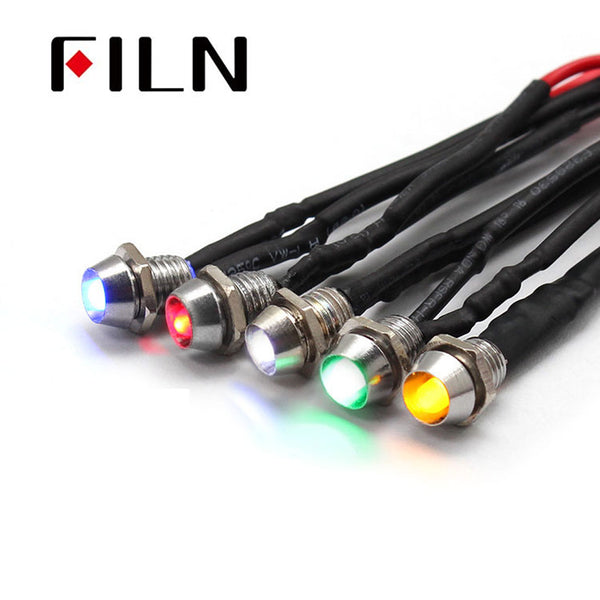Luces indicadoras LED FL8M-1CW-8 de 4 mm para piezas de automóviles