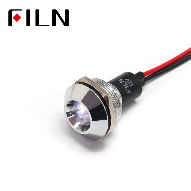 22MM 12v Waterproof Red LED Illuminated Push Button Switch Price