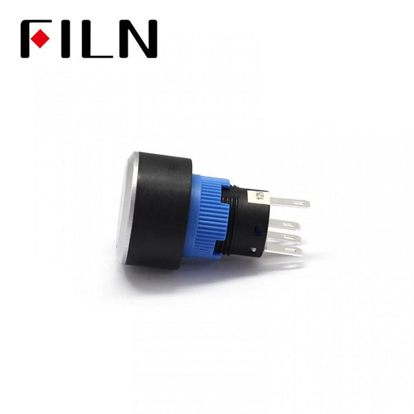 FILN Production professionnelle de l'interrupteur à bouton en plastique étanche avec trou léger de 16 mm