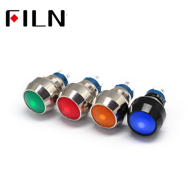 4PIN 12MM 12V 3A rouge verrouillage momentané étanche prix de verrouillage momentané
