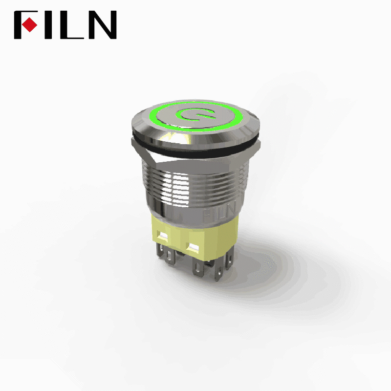 Interrupteur à bouton-poussoir automobile personnalisé 16MM 12V avec lumière