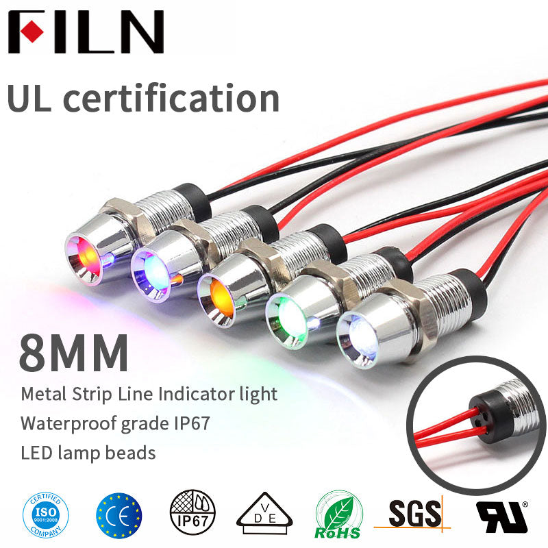 Filn 220Voltios y 240Voltios 8MM Inversor LED Luces indicadoras