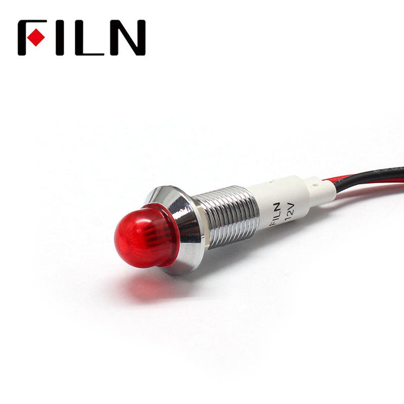 120V White Red Audio Equipment Metal LED Indicators Red
