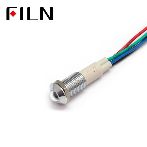 10 mm rojo verde azul tres colores 12 V luz indicadora roja