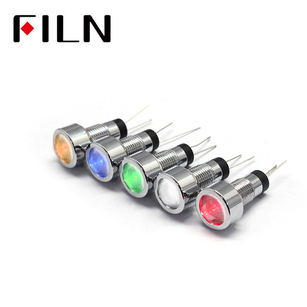 Color de las luces indicadoras mini LED de 8 mm de automatización de metal de 12 V