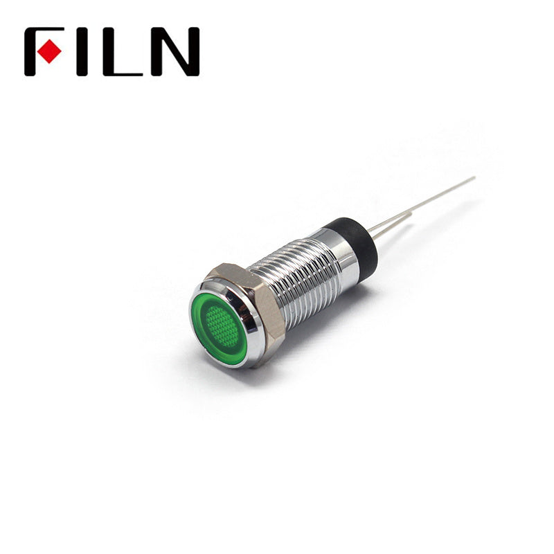 Car Dashboard 8mm 220 Volt Indicator Light Green