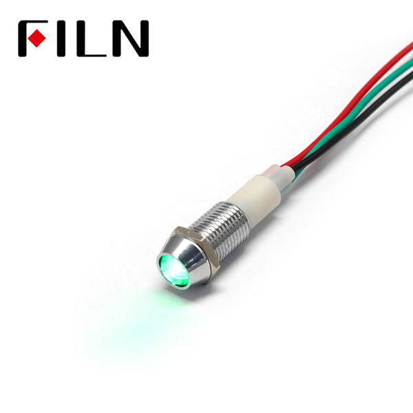 Congelador de 12 mm Metal Amarillo 12 voltios CC Luces indicadoras Verde