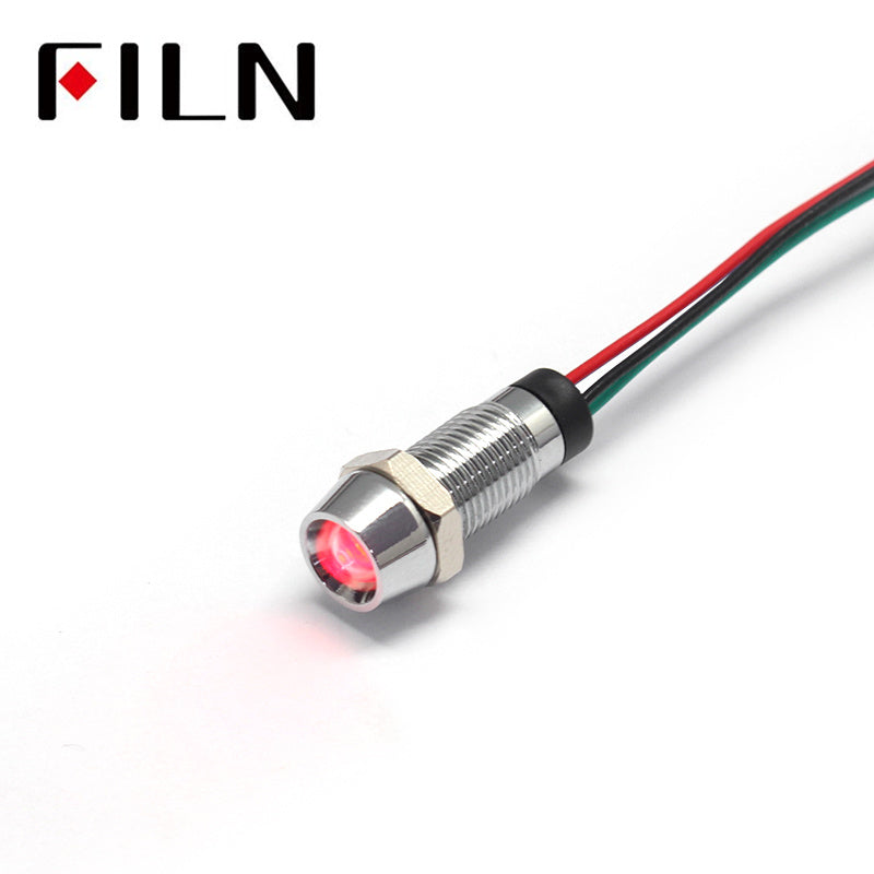 8mm 6V Double Color LED Metal Pilot Indicator Light On Sale