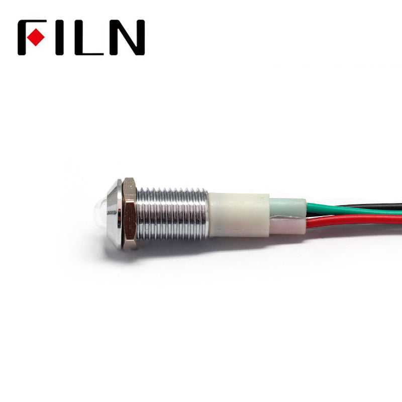 10mm 6V Red Green Double Color LED Metal Indicator Light