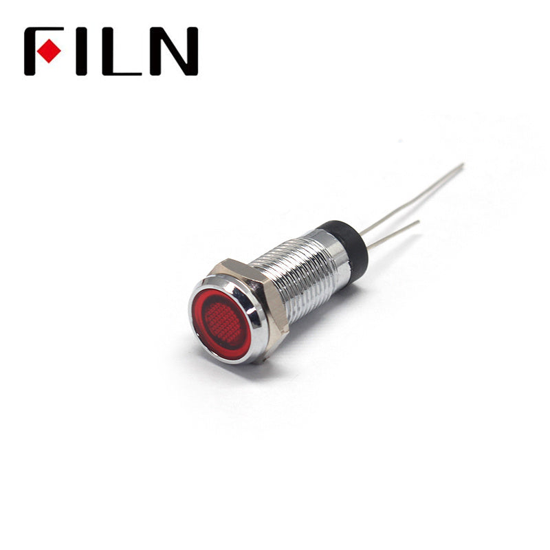 Car Dashboard 8mm 220 Volt Indicator Light Red