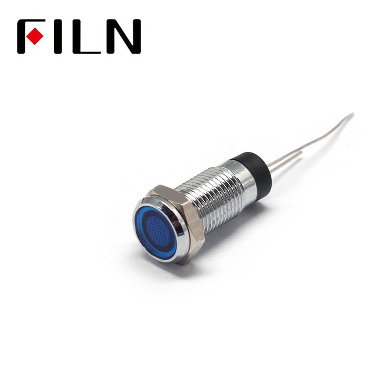 Car Dashboard 8mm 220 Volt Indicator Light Blue