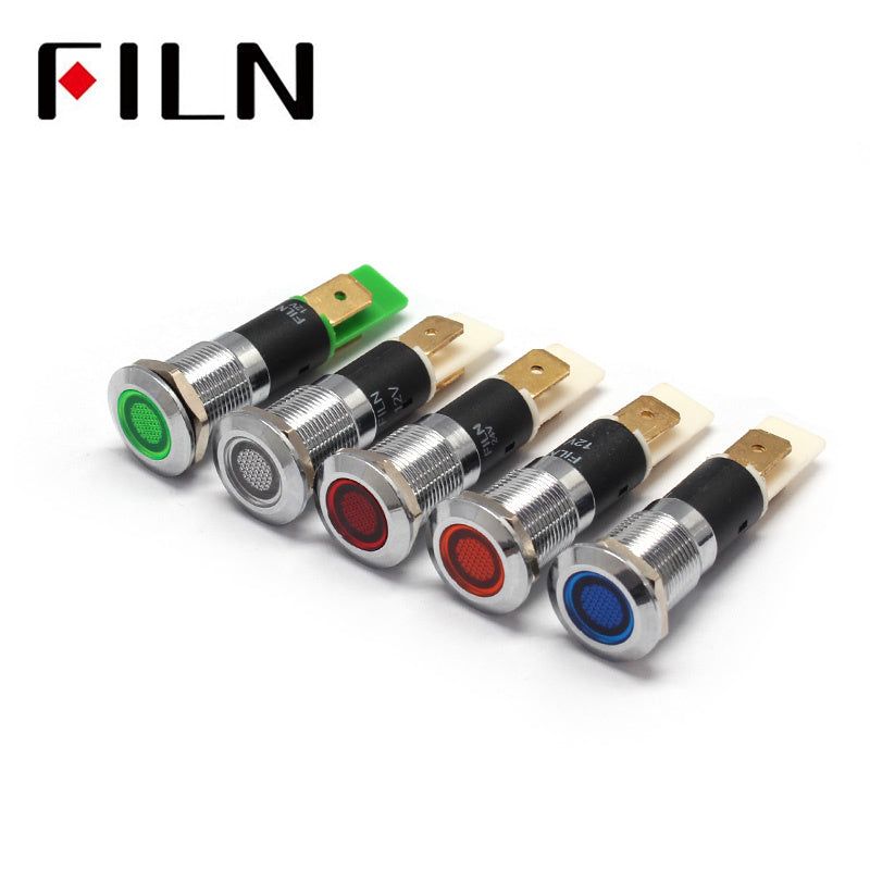 12MM Metal Red Washing Machine 220V AC Indicator Light FILN FILN Shopify