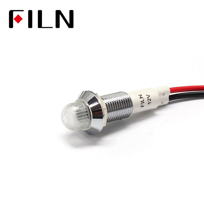 120V White Red Audio Equipment Metal LED Indicators White