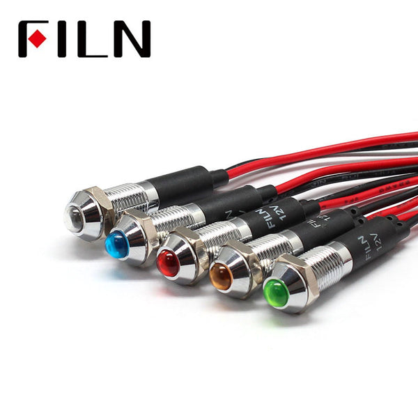 8mm LED Metal 110V Luz indicadora amarilla de alta calidad