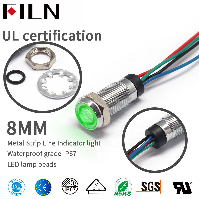 8mm trois couleurs rouge vert bleu, un total de voyant Yin