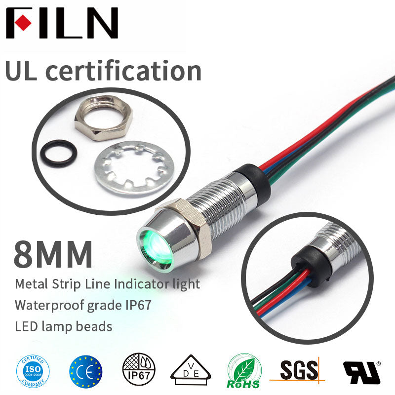 12V Metal Welding Machine 8mm LED Indicator Light