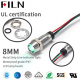 8mm 6V Double Color LED Metal Pilot Indicator Light