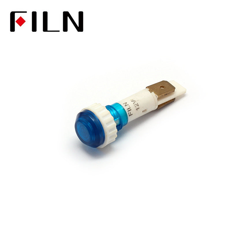 10mm 6v led Cable reel plastic indicator light Blue