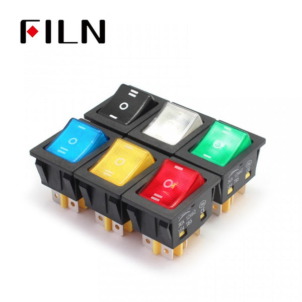FILN UL White LED Large Current ON-OFF-ON Carling Rocker Switch Shop Now