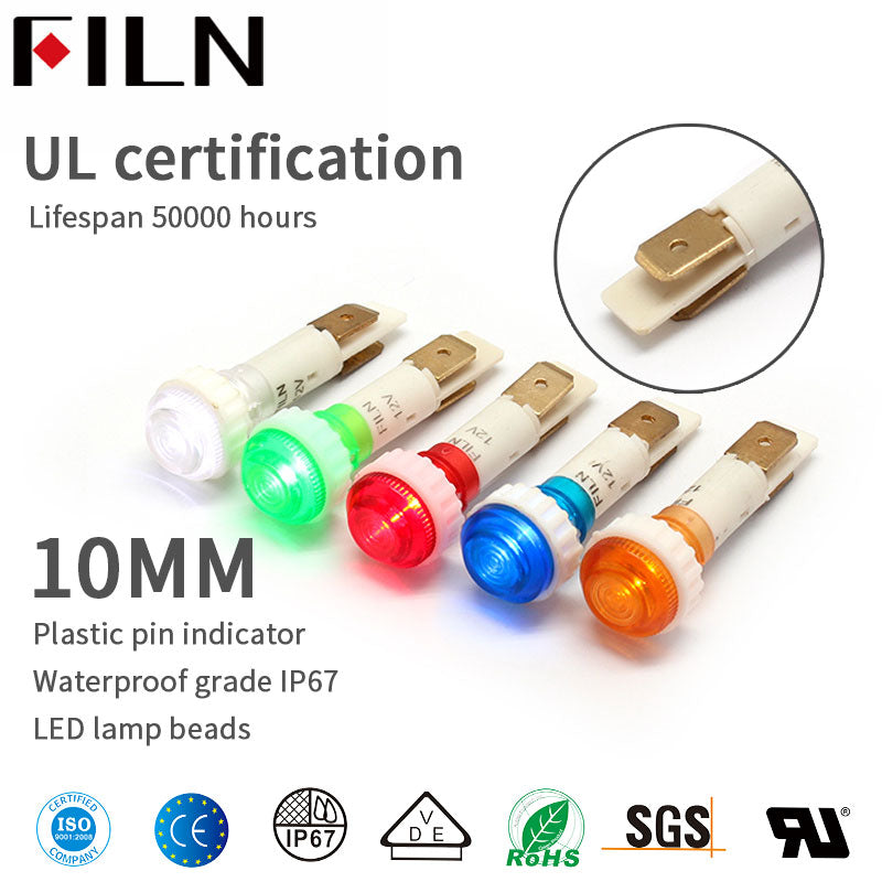Luz indicadora del gabinete de desinfección LED VERDE de 10MM 12V