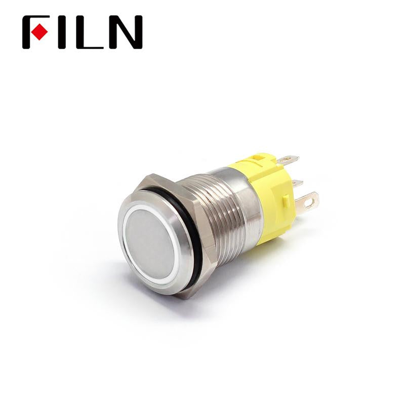 16mm 12V 5A blue Green Double Color Custom Car Push Button Switches manufacturer