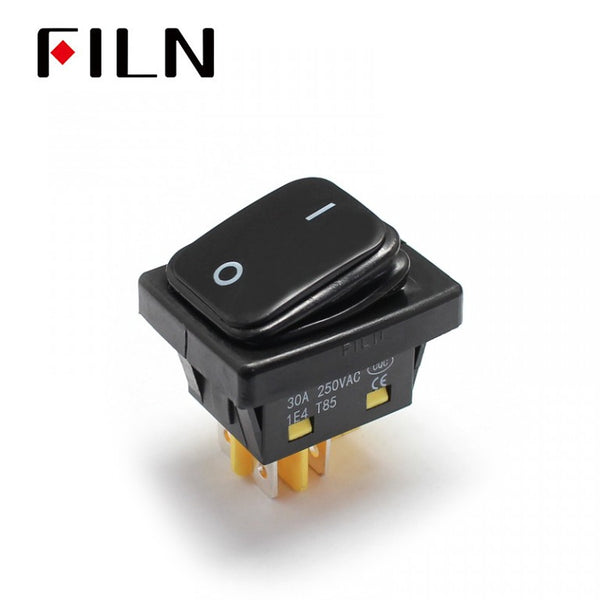 FILN Black 30A KCD4 380V ON-OFF 4Pin IP68 Ship Rocker Switch Mejor precio