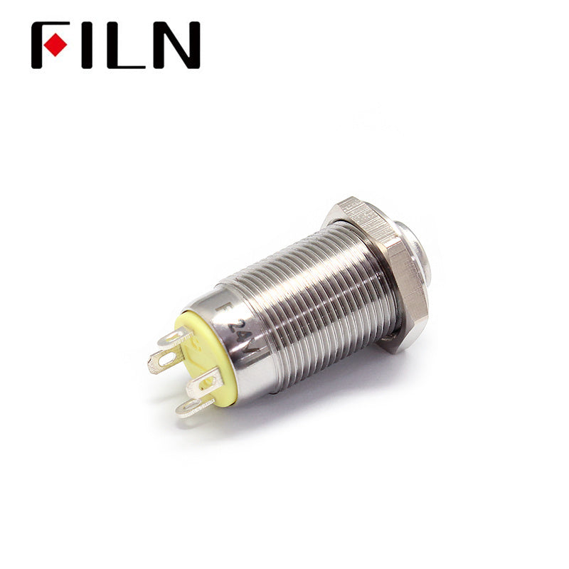 Alpinetech LXG22 22mm Momentary Push Button Switch – Green LED, 12V, Illuminated, NO