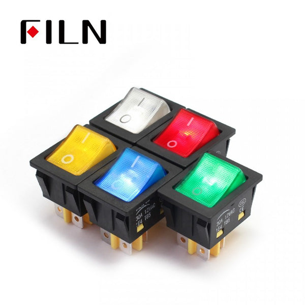 FILN UL Red LED Light Electric Welding Machine Boat Rocker Switch Best Price