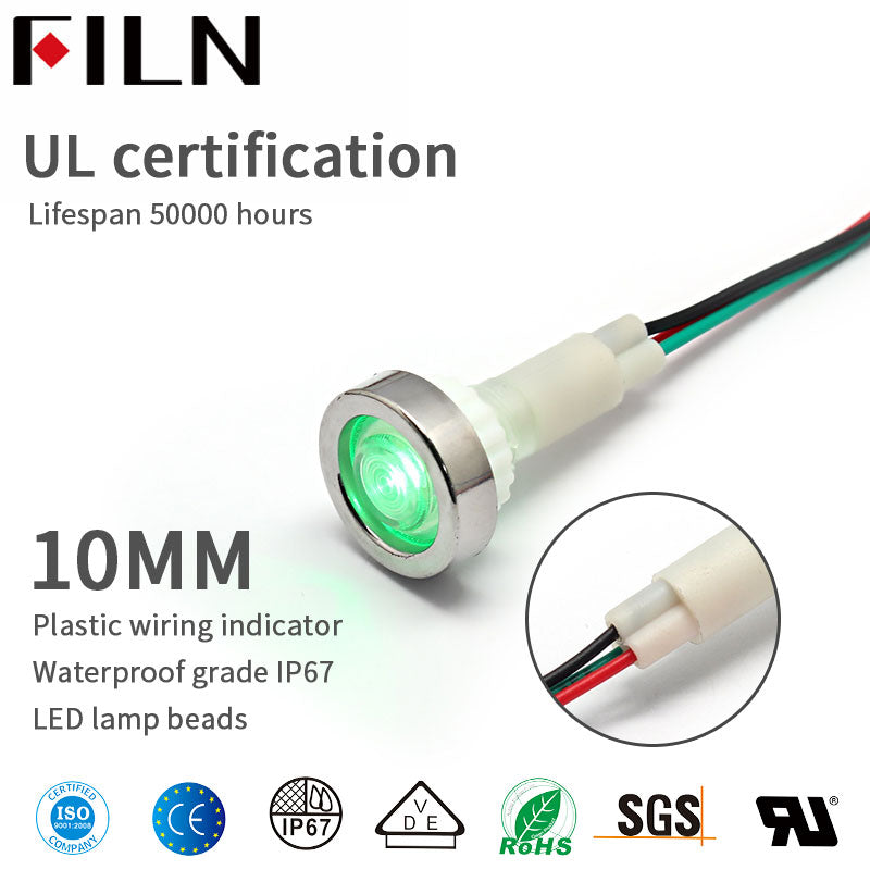 Anneau de galvanoplastie à double couleur LED Voyant en plastique