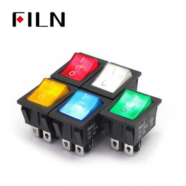 FLIN 250V 15A 4 PIN Interruptor basculante de luz LED asequible Mejor precio