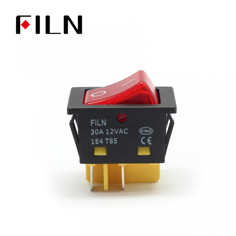 FILN UL Red LED Light Electric Welding Machine Boat Rocker Switch Front