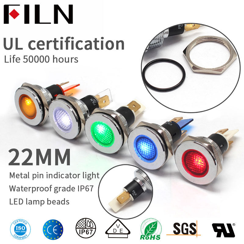 Luz indicadora de navegación de metal IP22 de 68 mm