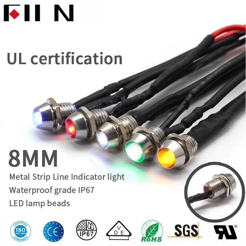 Luz indicadora de montaje en panel de 8 V de buena calidad de 120 mm