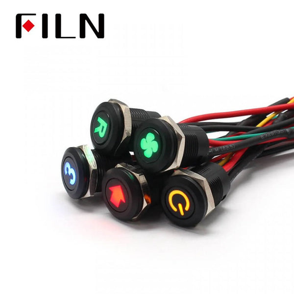 Nuevos interruptores de botón pulsador de 12 V personalizados rojos de 12 mm al mejor precio