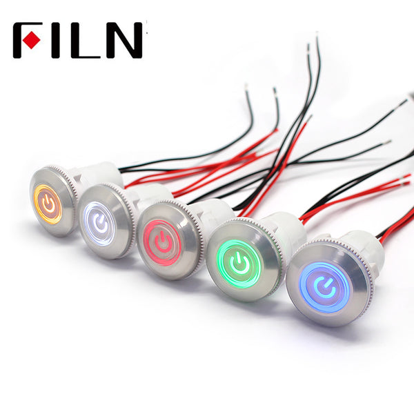Verrouillage de la marque d'alimentation de l'interrupteur à bouton-poussoir en plastique de 22 mm et couleur de l'interrupteur momentané