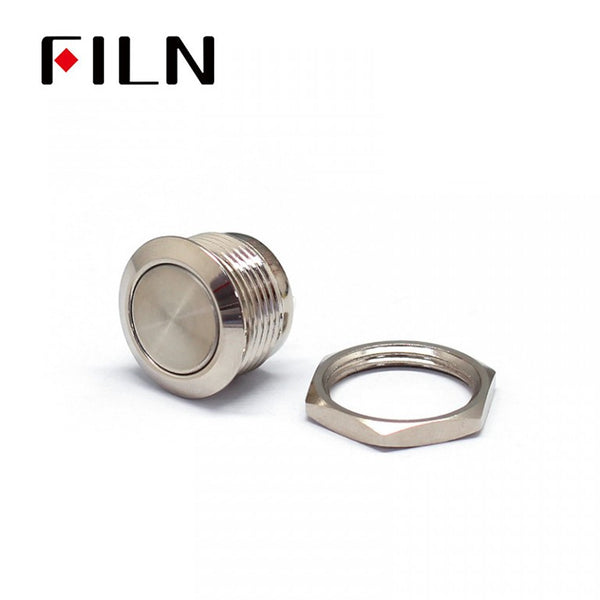 FILN 16mm étanche 2Pin borne à souder tête plate bouton poussoir en métal meilleur prix
