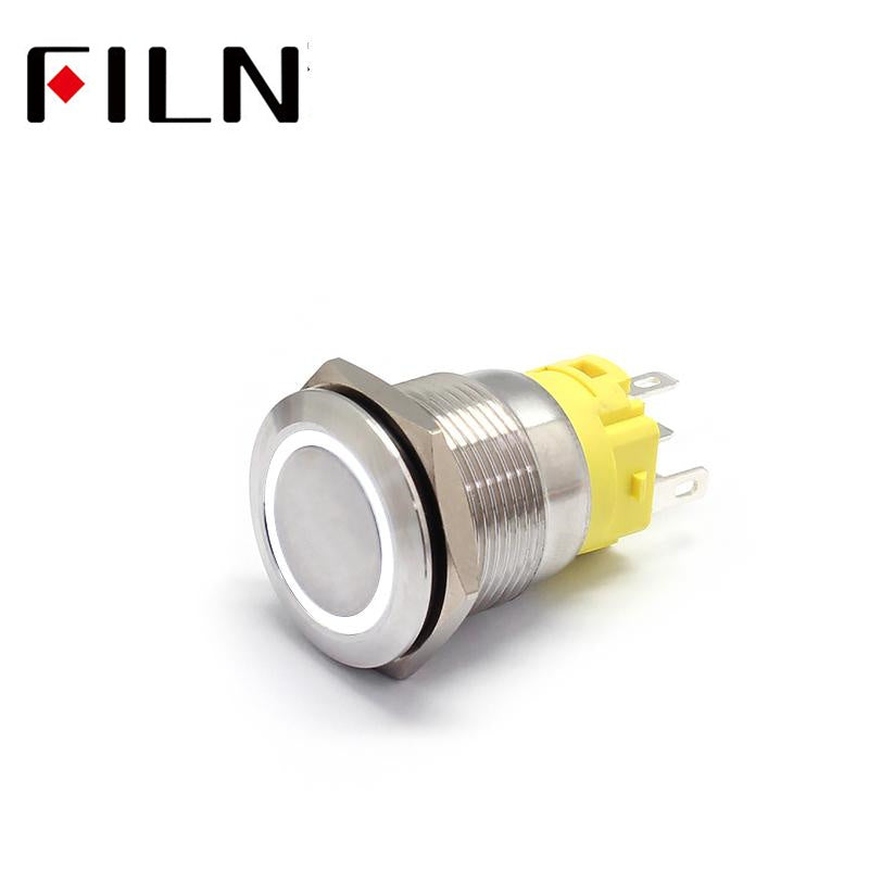 22mm LED waterproof stainless steel button switch
