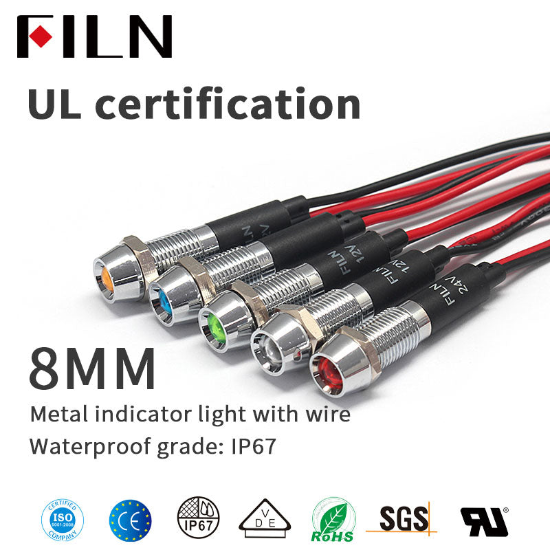 8mm Haute Pression IP67 Voyant LED 120V