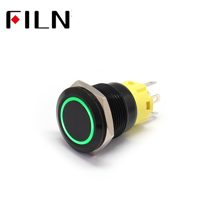 19MM 110V UL IP67 Stainless steel PUSH BUTTON SWITCH Green