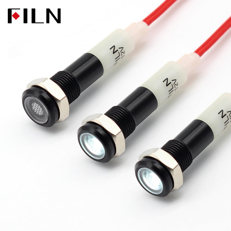 6MM 1 4 LED Indicator Light Mini Metal Waterproof IP67 Pilot Signal Lamp 12V 24V 220V Red Green Yellow Blue White Indicator Light Mini Metal Waterproof IP67 Pilot Signal Lamp Red Green Yellow Blue