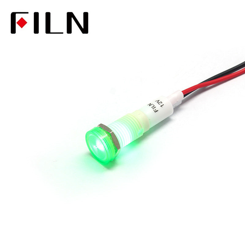 10mm 36v led plastic indicator light with wire Green